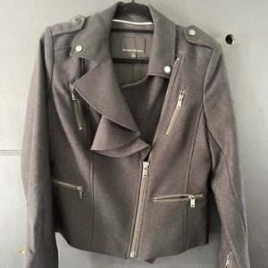 Banana republic black shimmer Moto jacket size 10